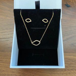 Sophie Harper Open Pave Necklace & Earrings Set